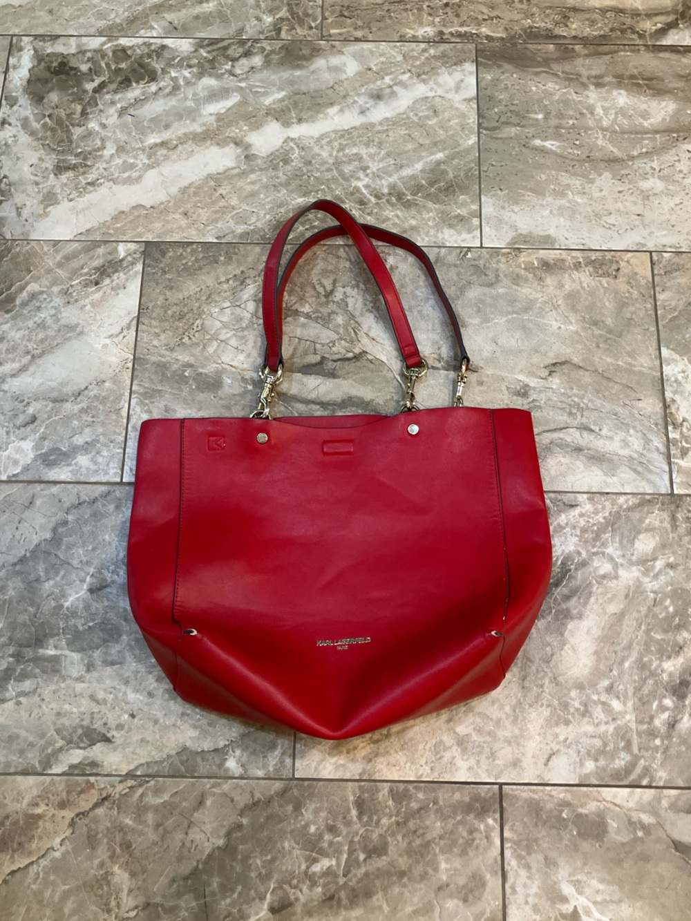 Karl Lagerfeld Red Bow Tote